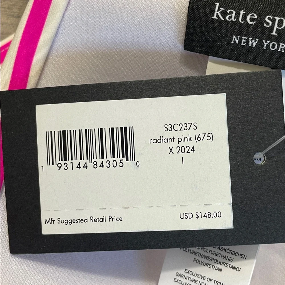 kate spade striped pink bandeau bikini top - Picture 5 of 7